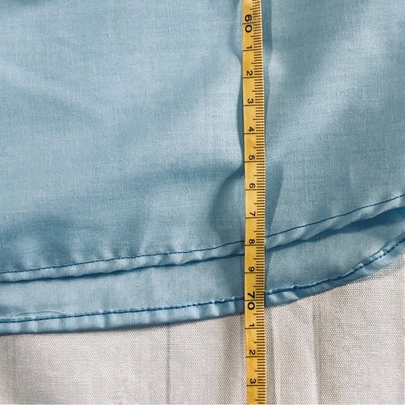 Light Blue Handmade Women's Sleeveless Renaissance Tunic V Neck Tie Up Loose - Picture 11 of 13